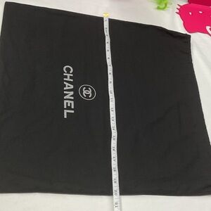 CHANEL Black and White Logo RARE in Size. Large Dust Bag